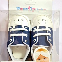 Бебешки обувки/буйки в тъмносиньо с КОТЕТА