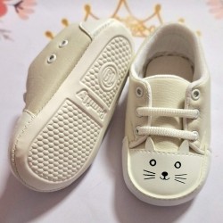 Бебешки обувки/буйки в екрю Котета