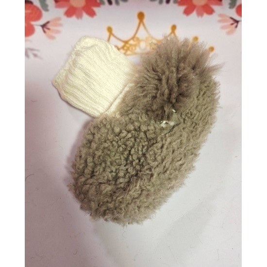 Бебешки буйки с пухкава подплата от естествена кожа в светла мока Бебешки буйки с пухкава подплата от естествена кожа в светла мока