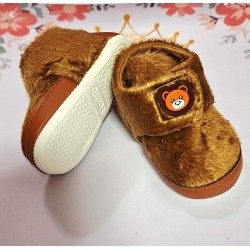 Разкошни бебешки пухкави буйки в кафяво с МЕЧЕНЦЕ