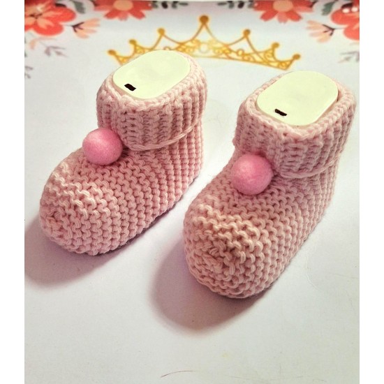 Плетени бебешки чорапки в розово ТОПЧЕНЦЕ Плетени бебешки чорапки в розово ТОПЧЕНЦЕ