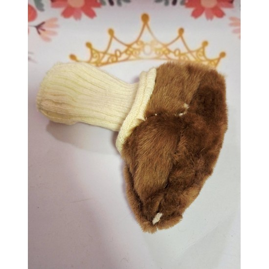 Бебешки буйки с пухкава подплата от естествена кожа в тъмно кафяво Бебешки буйки с пухкава подплата от естествена кожа в тъмно кафяво