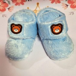 Разкошни бебешки пухкави буйки в светло синьо с МЕЧЕНЦЕ