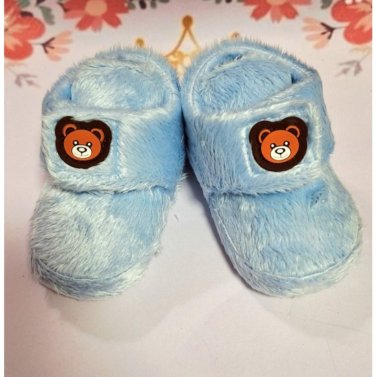 Разкошни бебешки пухкави буйки в светло синьо с МЕЧЕНЦЕ