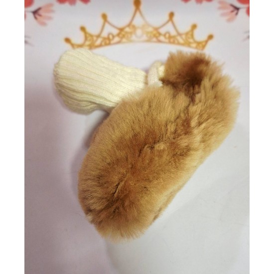 Бебешки буйки с пухкава подплата от естествена кожа в светло кафяво Бебешки буйки с пухкава подплата от естествена кожа в светло кафяво