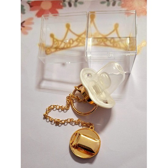 Луксозен биберон залъгалка с клипс СЪРЧИЦЕ