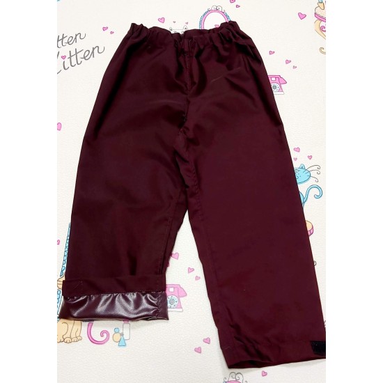 Непромокаем детски панталон в бордо за дъжд