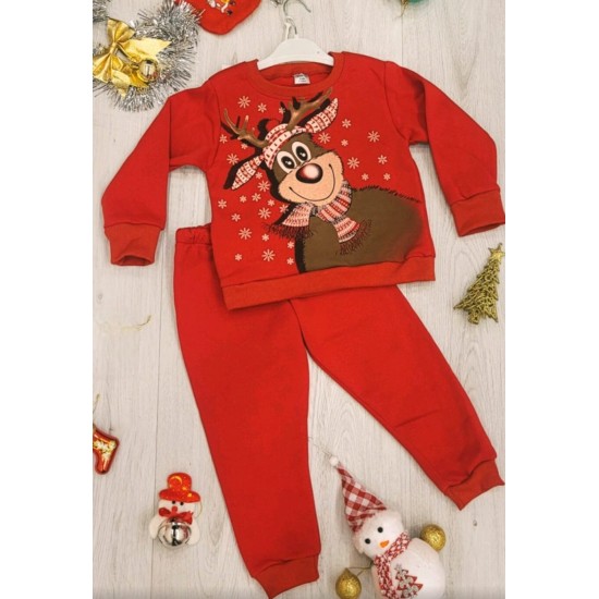 Коледен детски комплект в червено ЕЛЕНЧЕТО