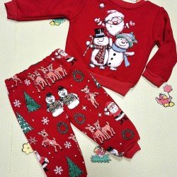Коледен детски ватиран комплект Снежковци Коледен детски ватиран комплект Снежковци