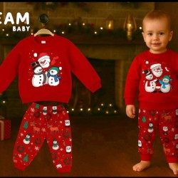Коледен детски ватиран комплект Снежковци