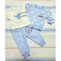 Детски комплект в синьо и бяло ЗВЕЗДИЧКИ