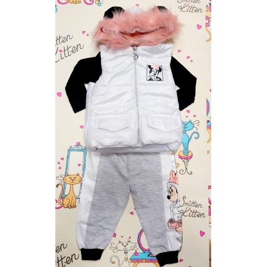 Бебешки комплект oт 3 части с елек МИНИ МАУС Бебешки комплект oт 3 части с елек МИНИ МАУС