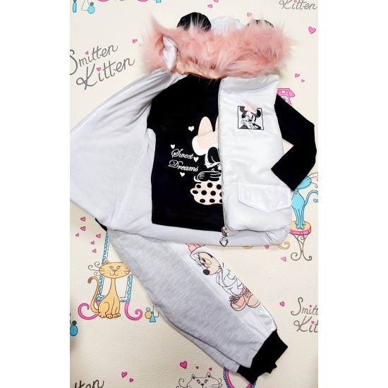 Бебешки комплект oт 3 части с елек МИНИ МАУС Бебешки комплект oт 3 части с елек МИНИ МАУС