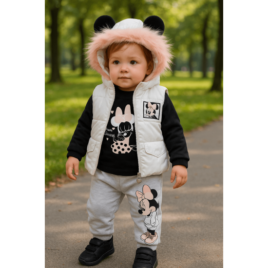 Бебешки комплект oт 3 части с елек МИНИ МАУС Бебешки комплект oт 3 части с елек МИНИ МАУС