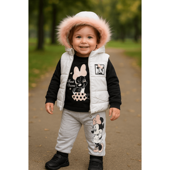 Бебешки комплект oт 3 части с елек МИНИ МАУС Бебешки комплект oт 3 части с елек МИНИ МАУС