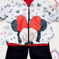 Бебешки комплект за момиче с яке МИНИ МАУС от 3 части
