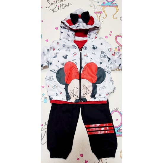 Бебешки комплект за момиче с яке МИНИ МАУС от 3 части