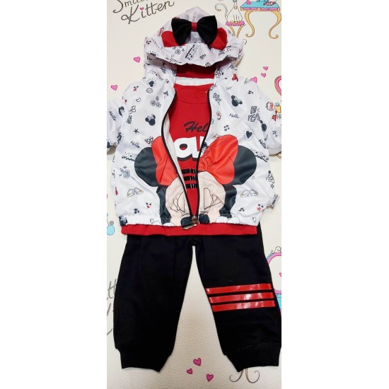 Бебешки комплект за момиче с яке МИНИ МАУС от 3 части