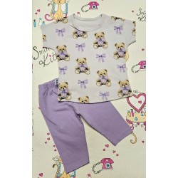Детски летен комплект с лилав клин МЕЧЕНЦА И ПАНДЕЛКИ