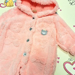 Бебешки пухкав гащеризон в светло розово МЕЧЕТА