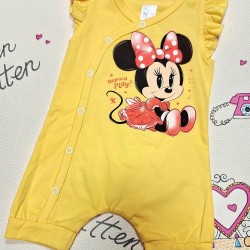 Бебешки летен ромпър в жълто с МИНИ МАУС Бебешки летен ромпър в жълто с МИНИ МАУС