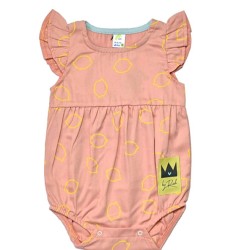 Бебешко лятно боди в розова пудра с лимони Бебешко лятно боди в розова пудра с лимони