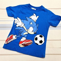 Детска лятна тениска в синьо със СОНИК ФУТБОЛИСТ Детска лятна тениска в синьо със СОНИК ФУТБОЛИСТ