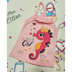 Детски потник в розово МОРСКО КОНЧЕ