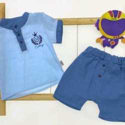 Детски летен комплект в синьо БОНДИ
