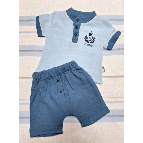 Детски летен комплект в синьо БОНДИ