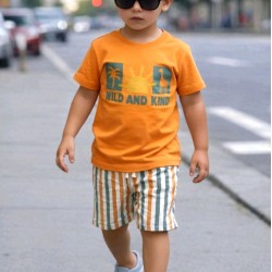 Детси летен комплект в оранжево СЪНИ