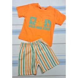 Детси летен комплект в оранжево СЪНИ