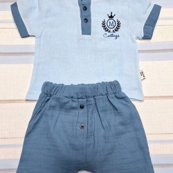Детски летен комплект в синьо БОНДИ