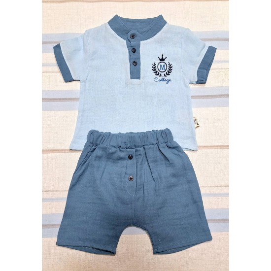 Детски летен комплект в синьо БОНДИ