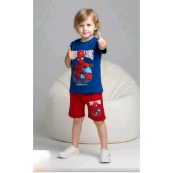 Детски летен комплект в синьо и червено СПАЙДЪРМЕН