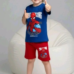 Детски летен комплект в синьо и червено СПАЙДЪРМЕН Детски летен комплект в синьо и червено СПАЙДЪРМЕН