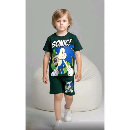 Детски летен комплект в зелено СОНИК Детски летен комплект в зелено СОНИК