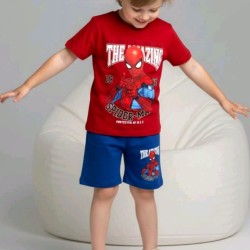 Детски летен комплект в червено и синьо СПАЙДЪРМЕН Детски летен комплект в червено и синьо СПАЙДЪРМЕН