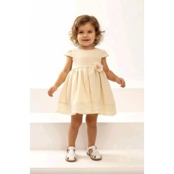 Бебешка елегантна рокля в екрю БЕЙЛИ