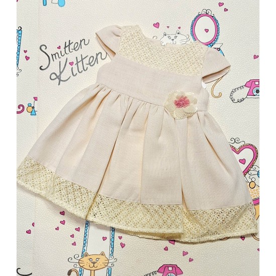 Бебешка елегантна рокля в екрю БЕЙЛИ