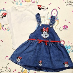 Детска лятна дънкова рокля с тениска МИНИ МАУС