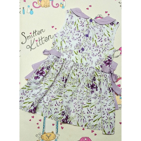 Детска лятна рокля в лилаво с якичка ЕЛЕНА Детска лятна рокля в лилаво с якичка ЕЛЕНА