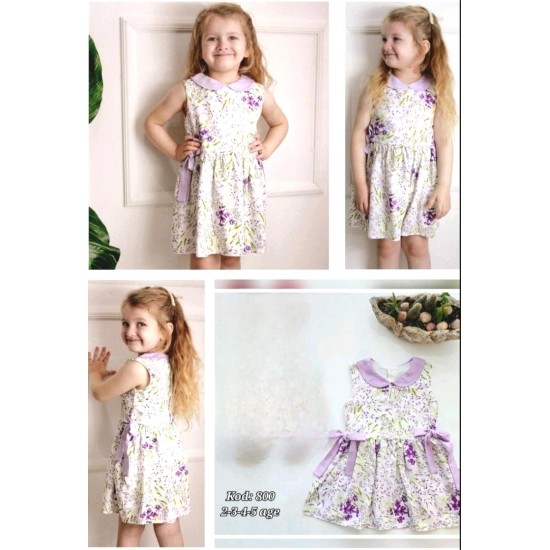 Детска лятна рокля в лилаво с якичка ЕЛЕНА Детска лятна рокля в лилаво с якичка ЕЛЕНА