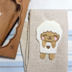 Бебешко плетено одеяло в бежово БЕТИ в кутия Бебешко плетено одеяло в бежово БЕТИ в кутия