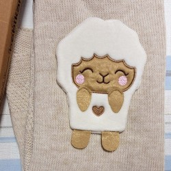 Бебешко плетено одеяло в бежово БЕТИ в кутия