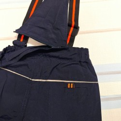 Детски зимен гащеризон панталон в синьо и оранжево за сняг и ски Детски зимен гащеризон панталон в синьо и оранжево за сняг и ски