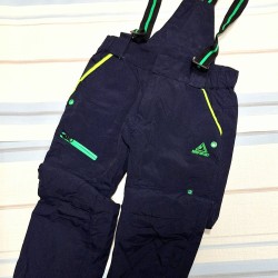 Детски зимен гащеризон панталон в синьо и зелено за сняг и ски Детски зимен гащеризон панталон в синьо и зелено за сняг и ски