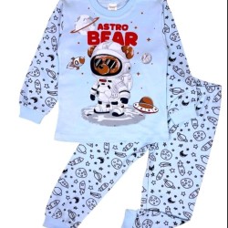 Детска памучна пижама в синьо МЕЧО КОСМОНАВТ 4г-6г Детска памучна пижама в синьо МЕЧО КОСМОНАВТ 4г-6г