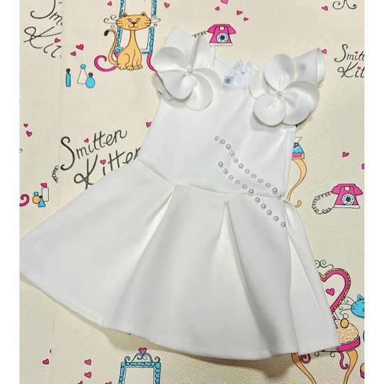 Официална детска рокля в бяло без ръкав ЛЕЙДИ Официална детска рокля в бяло без ръкав ЛЕЙДИ