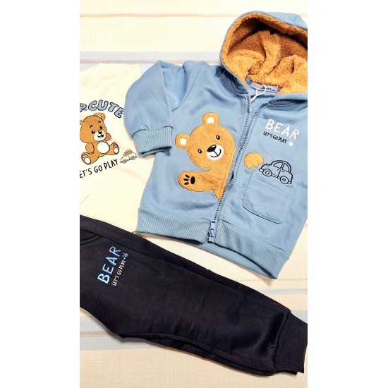 Детски ватиран спортен комплект със суичър МЕЧО Детски ватиран спортен комплект със суичър МЕЧО